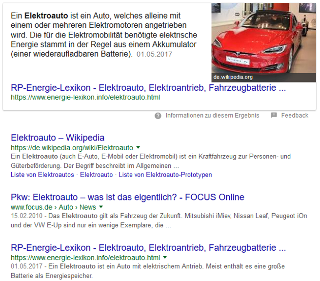 Sprachgesteuerte Suche - Rich Snippets